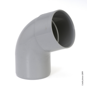 Coude PVC 67°30 eaux usées Ø100mm Mâle/Femelle