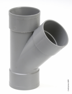 Culotte PVC 45°eaux usées Ø100mm Femelle/Femelle