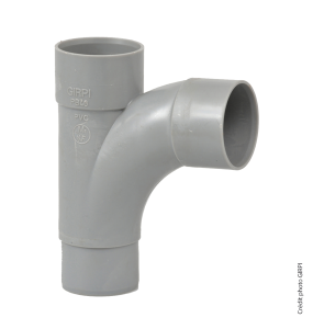 Té PVC pied de biche 87°30 Ø40mm eaux usées Mâle/Femelle