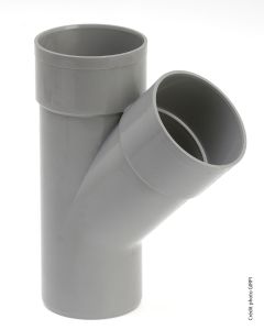Culotte PVC 45°eaux usées Ø50mm Mâle/Femelle