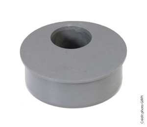 Réduction plate PVC 125x100mm Mâle/Femelle