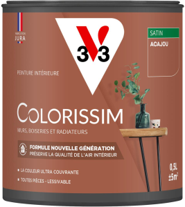 Peinture COLORISSIM Satin 0,5L Acajou