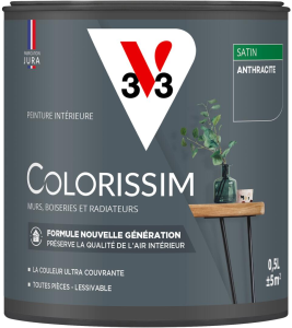 Peinture COLORISSIM Satin 0,5L Anthracite