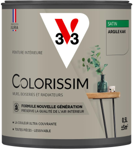 Peinture COLORISSIM Satin 0,5L Argile Kaki