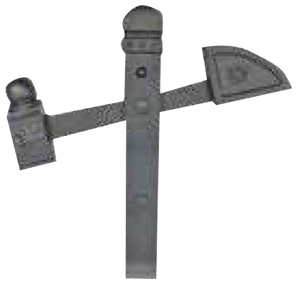 Arrêt de grille à bascule à sceller