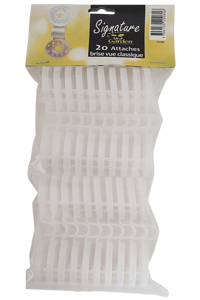 Attaches brise-vue - transparent - 20 pces - FIN DE SERIE