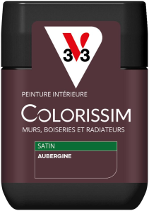 Peinture COLORISSIM Satin 0,075L Aubergine Testeur