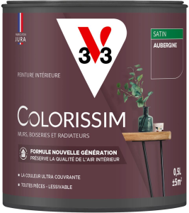 Peinture COLORISSIM Satin 0,5L Aubergine