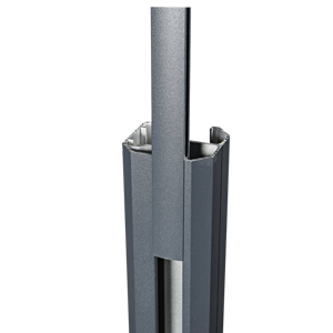 Baguette finition gris anthra sablé 27x9,5x1815mm lame clôture-FIN DE SERIE Silvadec