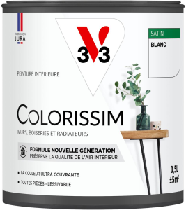 Peinture COLORISSIM Satin 0,5L Blanc