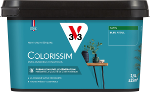 Peinture COLORISSIM Satin 2,5L Bleu Atoll