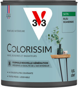 Peinture COLORISSIM Satin 0,5L Bleu Scandinave