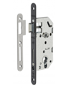 Boitier serrure à encastrer MONOMAX NF axe 40mm têtière noire