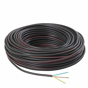 Câble électrique U1000R2V 3G1,5mm² - couronne de 50m - noir