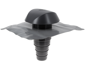 Chapeau de ventilation multi-diamètre Anthracite Ø100-160 / collerette 50x55cm - Nicoll réf:VVMD16A