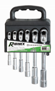 Lot de 6 clés à pipe débouchées chrome vanadium