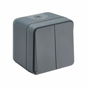 Double va-et-vient IP55 CYKLONE anthracite