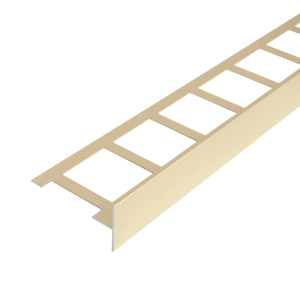 Profilé de finition pose sur plots alu laqué Ton pierre 1015 - 20/40mmx300cm DURABAL BO BOAC 6015/300