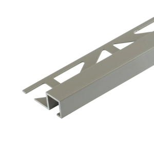 Profilé de finition carrelage SQUARELINE alu thermolaqué Titane - 11mmx250cm - DPSAC 1153/250