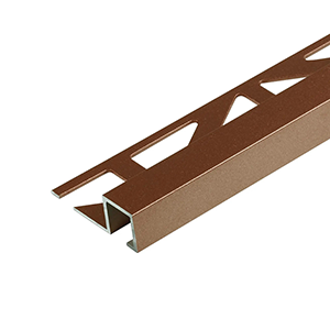 Profilé de finition carrelage SQUARELINE alu thermolaqué Cuivre - 11mmx250cm - DPSAC 1154/250
