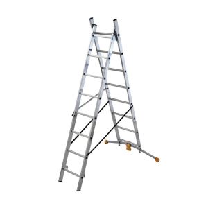 Echelle transformable HOBBYLOT 2 plans 2,31m/3,37m - 2x8 échelons