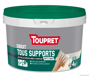 Enduit 3 en 1 tous supports TOUPRET 4kg