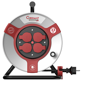 Enrouleur pro métal H07RN-F 3G2,5 mm² L.33m GEDIMAT PERFORMANCE PRO
