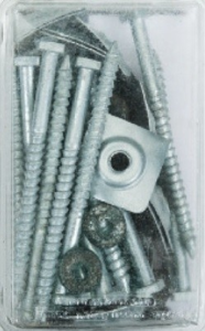 Kit 25 tirefonds 8x120 + plaquettes + rondelles