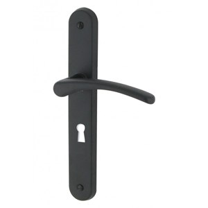 Ensemble CLUSES alu/acier noir mat 195mm Serrure