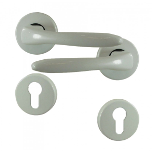 Ensemble rosace VARS alu blanc + 2 ros Cylindre