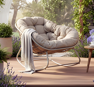 Fauteuil à bascule ROYAL ROCKING II crème