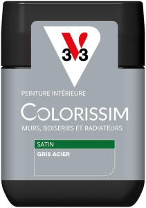 Peinture COLORISSIM Satin 0,075L Gris Acier Testeur