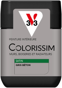 Peinture COLORISSIM Satin 0,075L Gris Béton Testeur