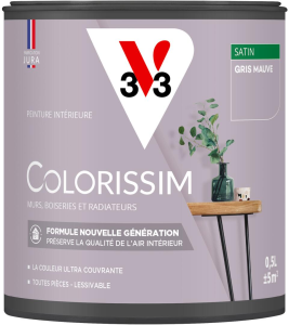 Peinture COLORISSIM Satin 0,5L Gris Mauve