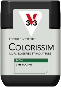 Peinture COLORISSIM Satin 0,075L Gris Platine Testeur