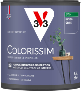 Peinture COLORISSIM Satin 0,5L Indigo Grisé