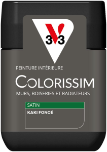 Peinture COLORISSIM Satin 0,075L Kaki Foncé Testeur