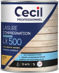 Lasure incolore imprégnation 1L LX500