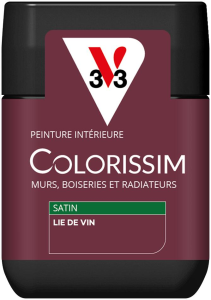 Peinture COLORISSIM Satin 0,075L Lie de Vin Testeur