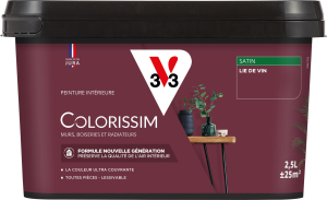 Peinture COLORISSIM Satin 2,5L Lie de Vin