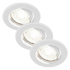 Lot 3 spots CANIS orientables GU10 blanc 3x4,9W 360lm 4000K IP20 - dimmable