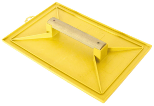 Taloche ABS jaune 18x27cm poignée bois