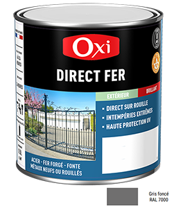 Peinture DIRECT FER LISSE Gris Foncé 0,5L