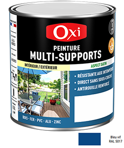 Peinture MULTI SUPPORTS TOP3+ Bleu Vif 0,5L