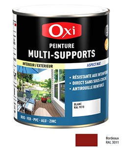 Peinture MULTI SUPPORTS TOP3+ Bordeaux Mat 2,5L