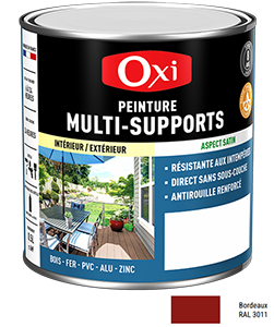 Peinture MULTI SUPPORTS TOP3+ Bordeaux 2,5L