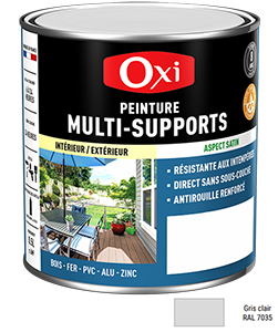 Peinture MULTI SUPPORTS TOP3+ Gris Clair 2,5L