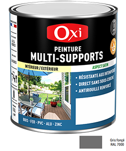 Peinture MULTI SUPPORTS TOP3+ Gris Foncé 2,5L