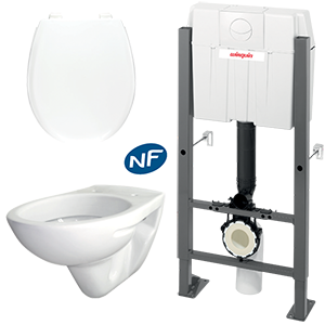 Pack Complet WC suspendu IMAGEO Wirquin NF - 55724823 - FIN DE SERIE