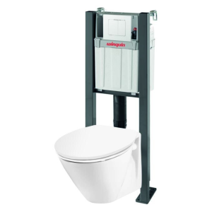 Pack WC suspendu BATI COMPACT + Cuvette Design - 55722937 WIRQUIN